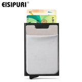 Men Aluminum Wallet With Back Pocket Id Card Holder Rfid Blocking Mini Slim Metal Wallet