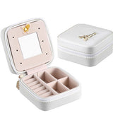 Women'S Trave Jewelry Box Rings Earrings Necklace Organizer Chest Makeup Case With Cosmetic