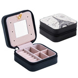Women'S Trave Jewelry Box Rings Earrings Necklace Organizer Chest Makeup Case With Cosmetic