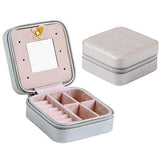 Women'S Trave Jewelry Box Rings Earrings Necklace Organizer Chest Makeup Case With Cosmetic