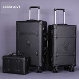 Carrylove High Quality Series 20/22/24Inch Pu Handbag And  Rolling Luggage Vintage Commerce