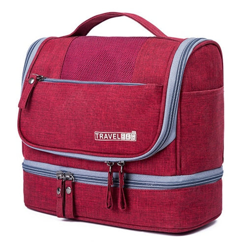 Multifunction Hanging Cosmetic Storage Bag Organizer Women Men Double Layer Beauty Makeup Pouch