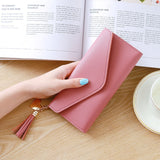 Long Wallet Women Purses Tassel Fashion Coin Purse Card Holder Wallets Female High Quality Clutch