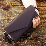 Long Wallet Women Purses Tassel Fashion Coin Purse Card Holder Wallets Female High Quality Clutch