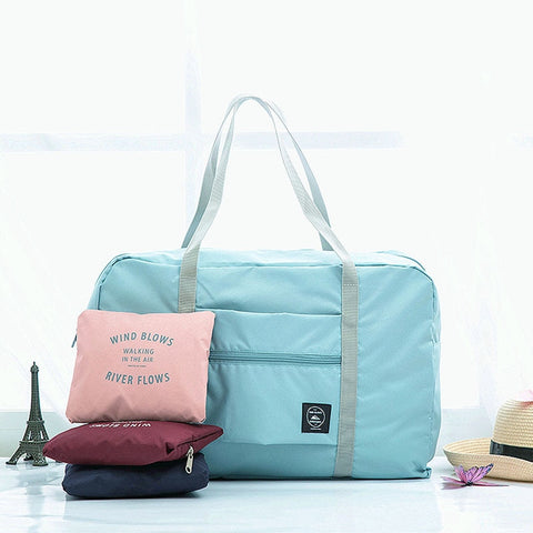 Sale 1Pc Women Travel Luggage Bag Big Capacity Folding Carry-On Duffle Bag Foldable Nylon Zipper