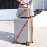 Vintage Rolling Luggage Bag,Travel Suitcase With Wheel ,Women Trolley Case,Men Universal Wheel