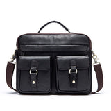 Mva Men Messenger Bags Male Genuine Leather Men Bag Briefcase Men'S Shoulder Leather Laptop Bag