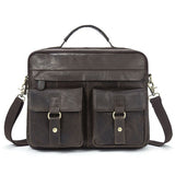 Mva Men Messenger Bags Male Genuine Leather Men Bag Briefcase Men'S Shoulder Leather Laptop Bag