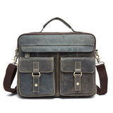 Mva Men Messenger Bags Male Genuine Leather Men Bag Briefcase Men'S Shoulder Leather Laptop Bag