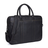 Contact'S Men Briefcase Genuine Leather Big Business Messenger Bags Male Casual Shoulder Bag For