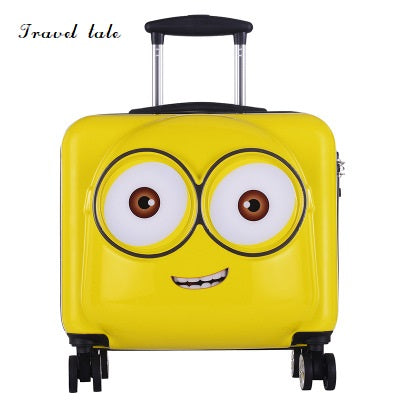 Travel Tale  Yellow Minions  Cartoon Children 19 Inch Size Pc Rolling Luggage Spinner Brand