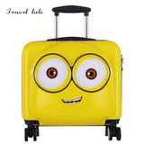 Travel Tale  Yellow Minions  Cartoon Children 19 Inch Size Pc Rolling Luggage Spinner Brand