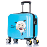 New Arrival!Children'S Lovely Cartoon Travel Luggage Bags On Universal Wheels,16Inches Pink Abs