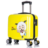 New Arrival!Children'S Lovely Cartoon Travel Luggage Bags On Universal Wheels,16Inches Pink Abs