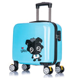 New Arrival!Children'S Lovely Cartoon Travel Luggage Bags On Universal Wheels,16Inches Pink Abs