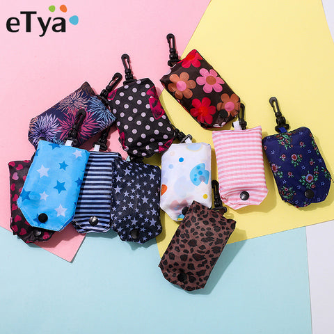 Etya New Foldable Portable Shopping Bag Reusable Tote Pouch Recycle Storage Handbags Women