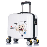 Hotsale!16Inches Children Cartoon Abs Hardside Trolley Luggage Bag,Fashion Sheep Picture Travel