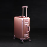 Pure Metal Full Magnesium Aluminum Alloy Suitcase For Men And Women 20/24/29 Inch Trolley Case