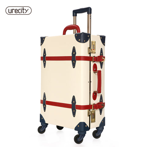 2018 New Retro Travel Suitcase Spinner Luggage Rolling Travel Suitcases With Wheels Free Shipping