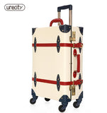 2018 New Retro Travel Suitcase Spinner Luggage Rolling Travel Suitcases With Wheels Free Shipping