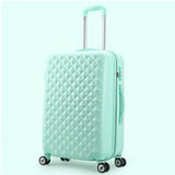Wholesale!24Inches Korea Fashion Abs Yellow Blue Hardside Trolley Travel Luggage On Universal