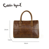 Cobbler Legend Hand Bag Genuine Leather Women'S Handbags Ladies Brown Cowhide Tote Bag Satchel