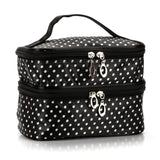 Makeup Pouch Toiletry Cosmetics Bag Han Edition Double Makeup Baoxiaobo Dot Dot Makeup Bag Handbag