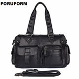 New Genuine Leather Men Travel Bags Overnight Duffel Bag Weekend Travel Handbags Large Tote Bags