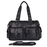 New Genuine Leather Men Travel Bags Overnight Duffel Bag Weekend Travel Handbags Large Tote Bags