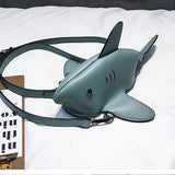 Funny Shark Women Shoulder Bags Cartoon Chain Messenger Bag Ladies Lovely Pu Leather Phone Bag