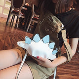 Dusun Creative Chameleon Cartoon Handbags Flap 3D Funny Dinosaur Animal Messenger Bag Panelled