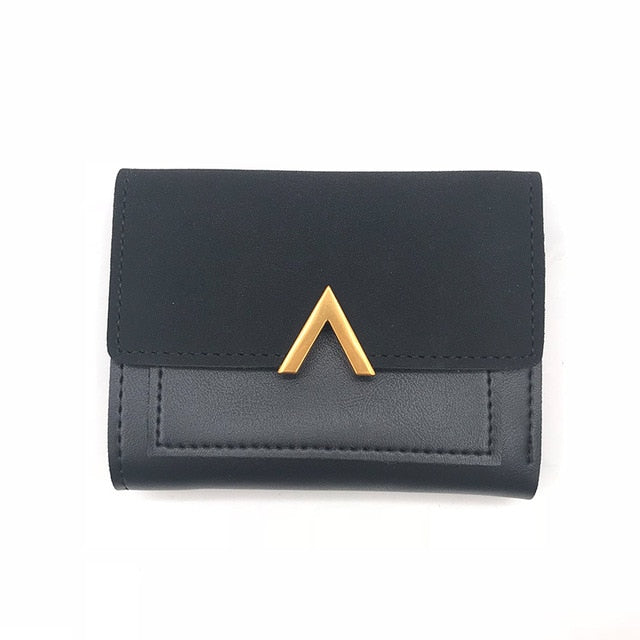 Matte Leather Small Women Wallet Luxury Brand Famous Mini Womens Wallets And Purses Short Female