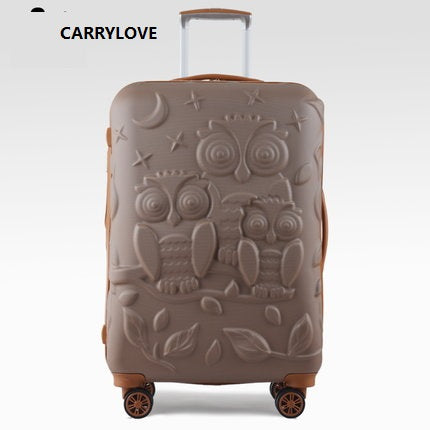 Carrylove High Quality Extra Large Volumebird Of Minerva 18/24/28 Inch Size  Pc Rolling Luggage