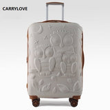 Carrylove High Quality Extra Large Volumebird Of Minerva 18/24/28 Inch Size  Pc Rolling Luggage