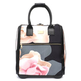 Monfere Luggage Metal Trolley Travel Bags Flower Suitcase On Wheels Valise Bagages Roulettes Hand