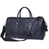 Men Travel Baggage Bag Genuine Leather Stitching Casual Shoulder Bag High Capacity Natural