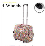 Women Luggage Suitcase On Wheels Travel Trolley Luggage Bag 20 Inch Wheeled Bags Laptop Business