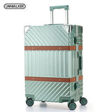 Uniwalker Abs+Pc Hardside Luggage Unisex 20 24  26  29 Vintage Travel Suitcase Spinner Wheels Tsa