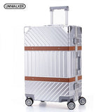 Uniwalker Abs+Pc Hardside Luggage Unisex 20 24  26  29 Vintage Travel Suitcase Spinner Wheels Tsa