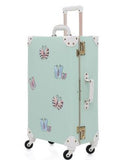 2018 New Travel Luggage Bag Brand Suitcase Leather Digital Butterfly Printed 3 Colors Tsa Lock Girl