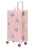 2018 New Travel Luggage Bag Brand Suitcase Leather Digital Butterfly Printed 3 Colors Tsa Lock Girl