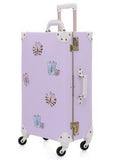 2018 New Travel Luggage Bag Brand Suitcase Leather Digital Butterfly Printed 3 Colors Tsa Lock Girl