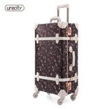 2018 New Spinner 4 Wheel Suitcase Trolley Luggage 3D Print Original Design Retro Elegant  24"