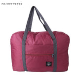 Fashion Women Travel Luggage Bag Big Capacity Folding Carry-On Duffle Bag Foldable Nylon Zipper