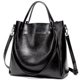 Acelure Casual Large Capacity Women Tote Shoulder Bag Pu Leather Ladies Bucket Handbag Messenger