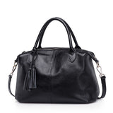 Bags Handbags Women Famous Brands Soft Genuine Cow Leather Tassel Tote Bag Lady Casual Messenger