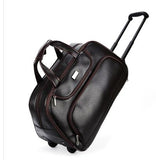 Men Wheeled Travel Bags Pu Travel Trolley Bags On Wheels Boarding Luggage Bags For Men Rolling