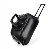 Men Wheeled Travel Bags Pu Travel Trolley Bags On Wheels Boarding Luggage Bags For Men Rolling