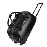 Men Wheeled Travel Bags Pu Travel Trolley Bags On Wheels Boarding Luggage Bags For Men Rolling