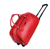 Men Wheeled Travel Bags Pu Travel Trolley Bags On Wheels Boarding Luggage Bags For Men Rolling